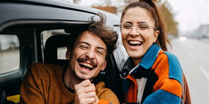 Paar im Auto Paar im Auto