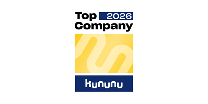Logo von kununu auf schwarzem Hintergrund mit weißem Text. Logo von kununu auf schwarzem Hintergrund mit weißem Text.