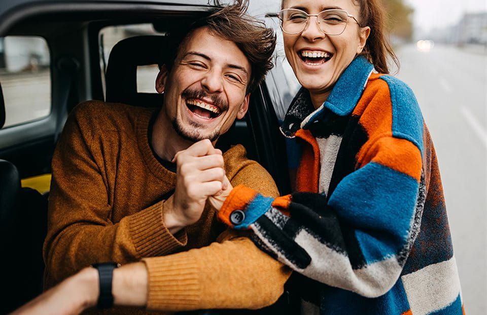 Couple in car Couple in car