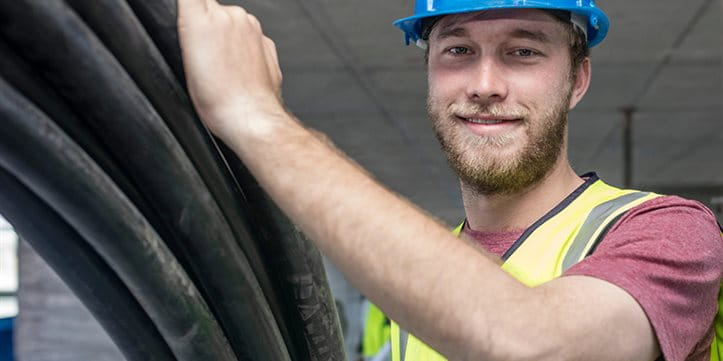 Smiling construction worker Smiling construction worker