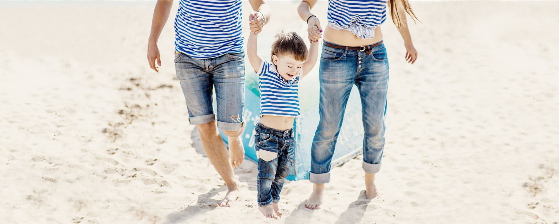 Happy family at the beach Happy family at the beach